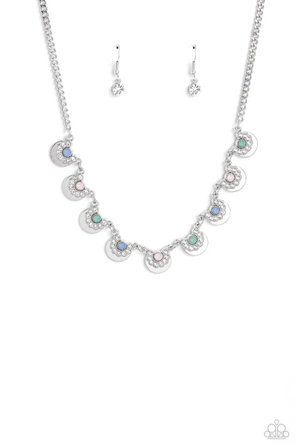 Paparazzi Accessories-Grandiose Grace Multi Rhinestone Necklace Set
