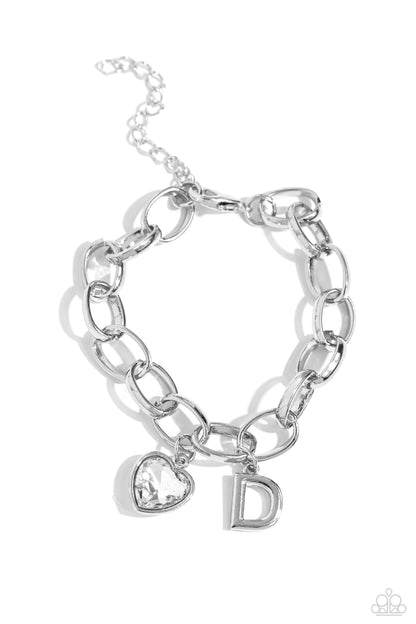 Paparazzi Accessories-Guess Now Its INITIAL C,D,J, M,T,S, Charm Bracelet