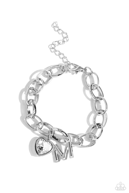 Paparazzi Accessories-Guess Now Its INITIAL C,D,J, M,T,S, Charm Bracelet