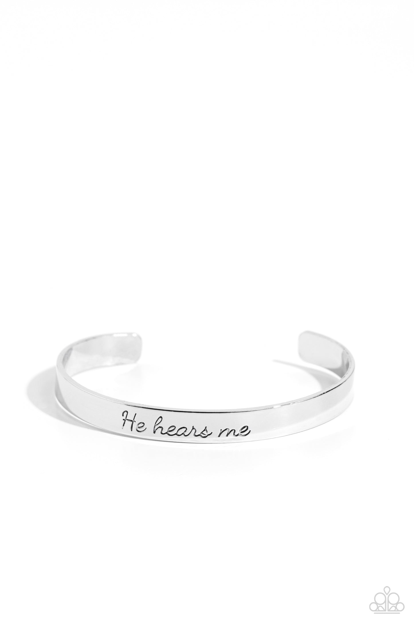 Paparazzi Accessories-He Hears Silver Inspired Cuff Bracelet