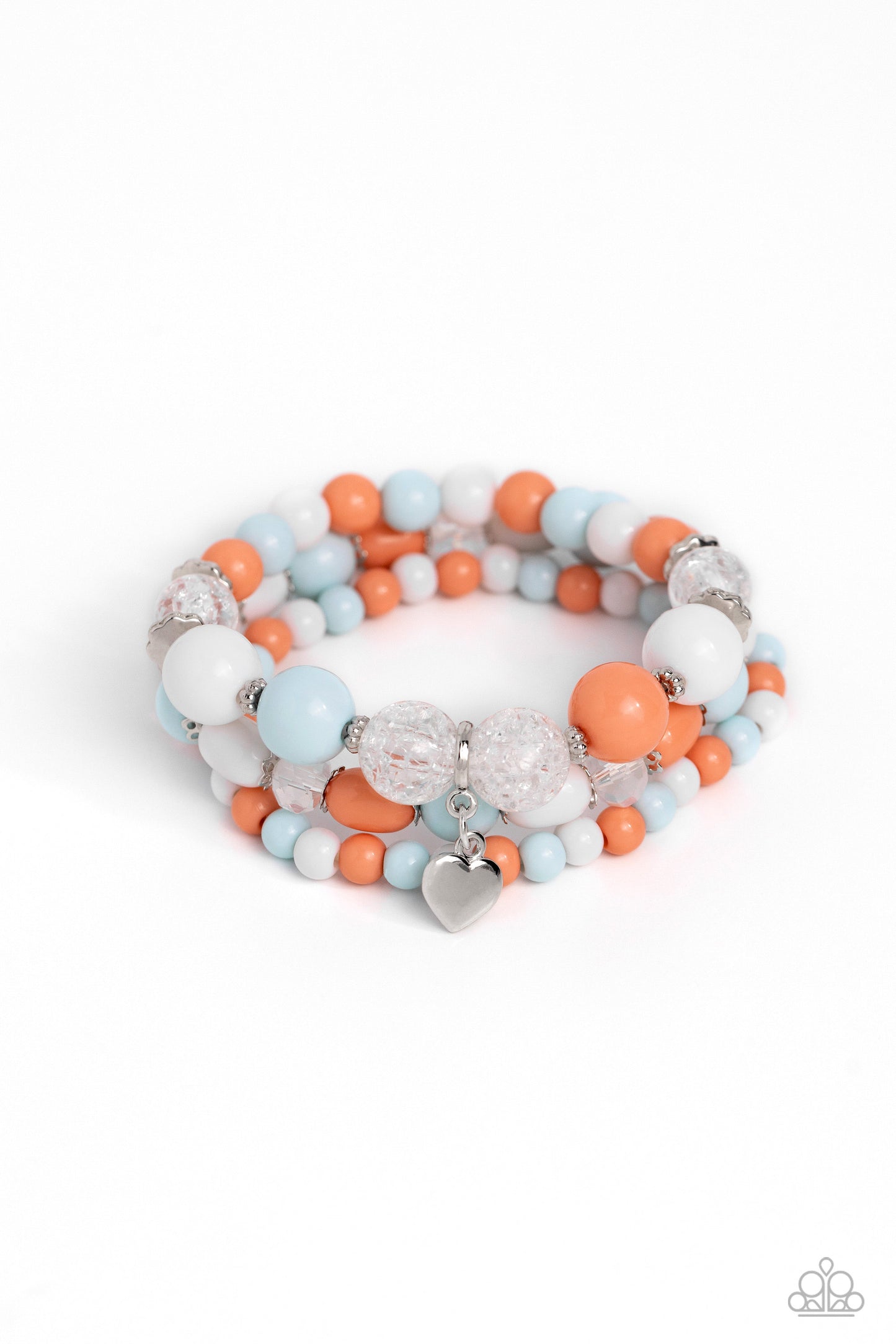 Paparazzi Accessories-Heartfelt Haven Blue Peachy Skylight Bead Bracelet