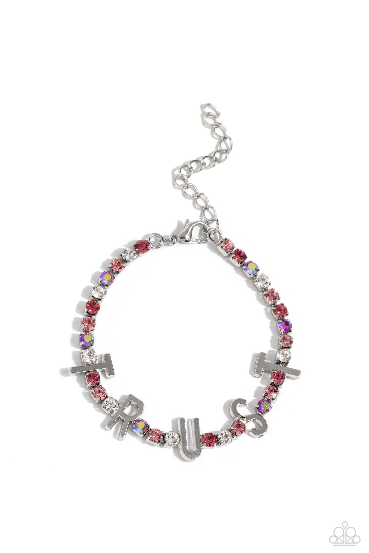 Paparazzi Accessories-I Will Trust In You Pink Inspirational Bracelet