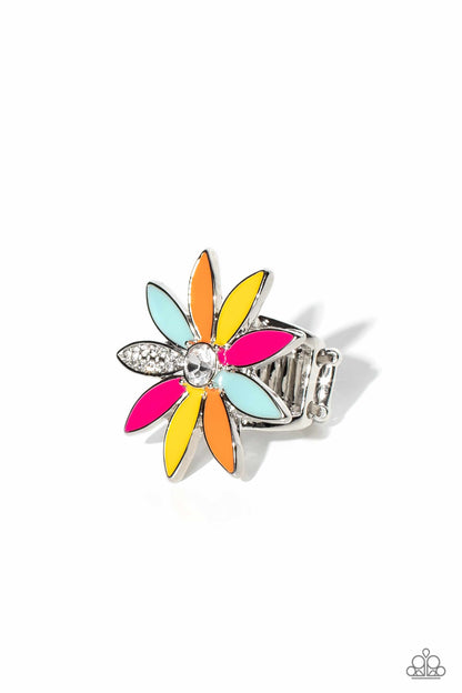 Paparazzi Accessories-Lily Lei Multi Color LOTP Flower Ring