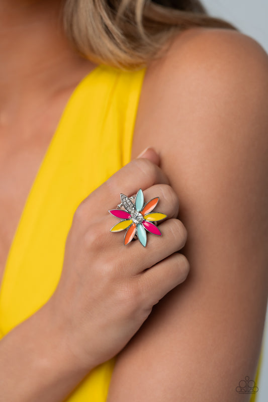 Paparazzi Accessories-Lily Lei Multi Color LOTP Flower Ring