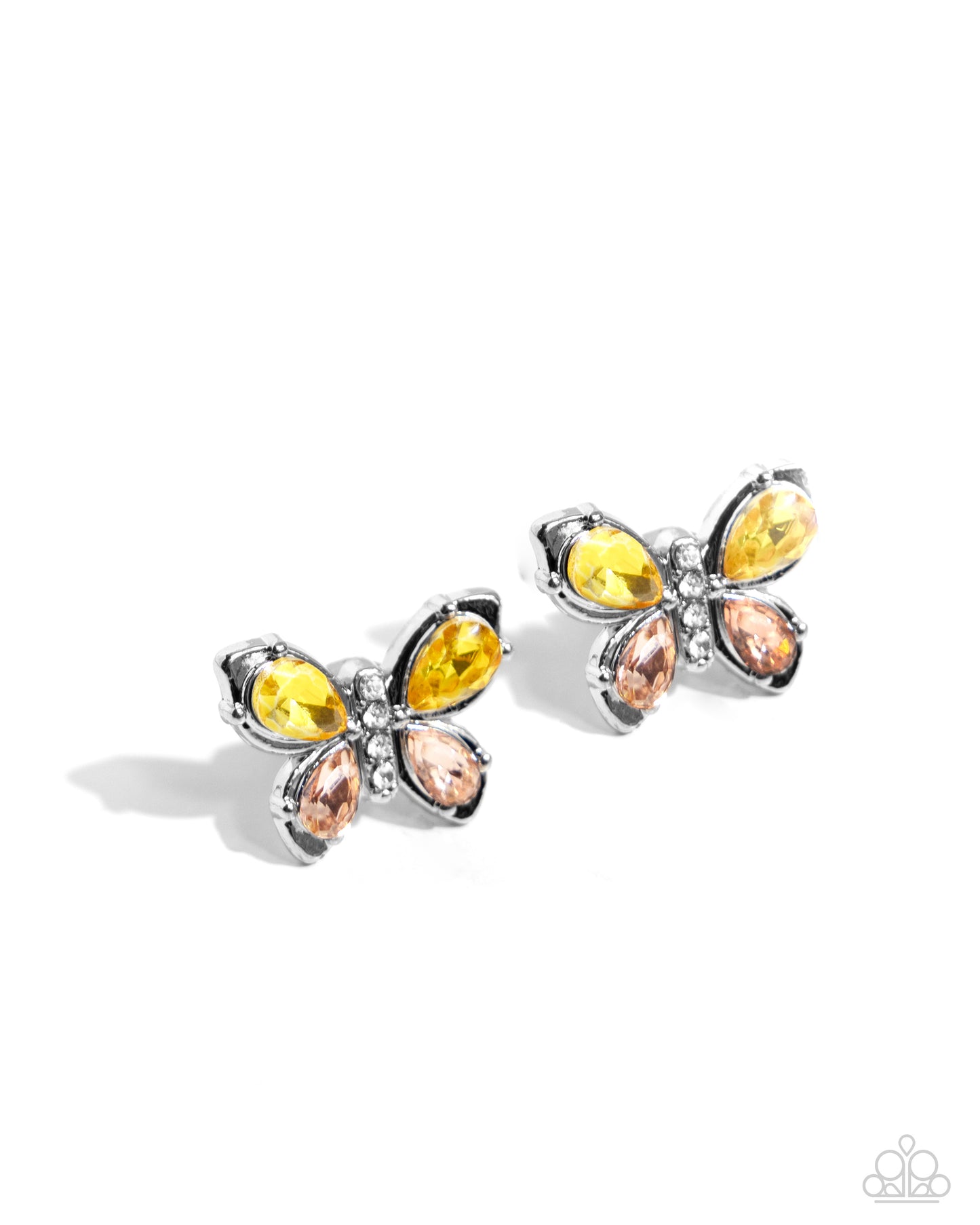 Paparazzi Accessories-Live To FLIGHT Another Day Yellow Butterfly Earrings