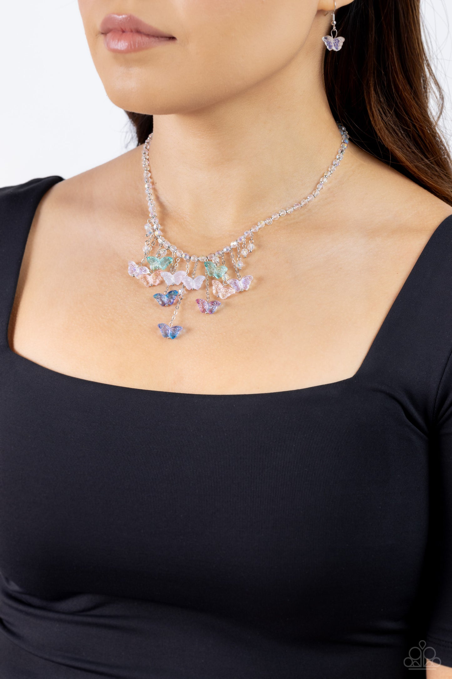 Paparazzi Accessories-Majestic Metamorphosis Multi Butterfly Choker Set