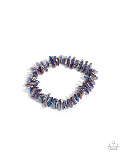 Paparazzi Accessories-Multicolored Musings Multi Oil Spill Bead Bracelet