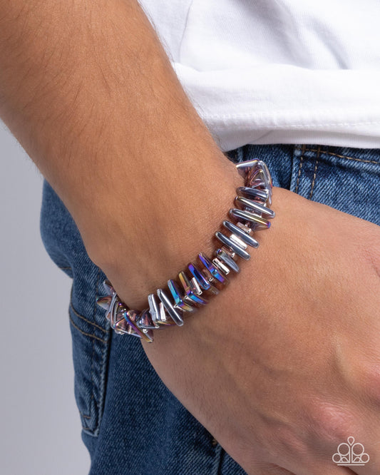 Paparazzi Accessories-Multicolored Musings Multi Oil Spill Bead Bracelet