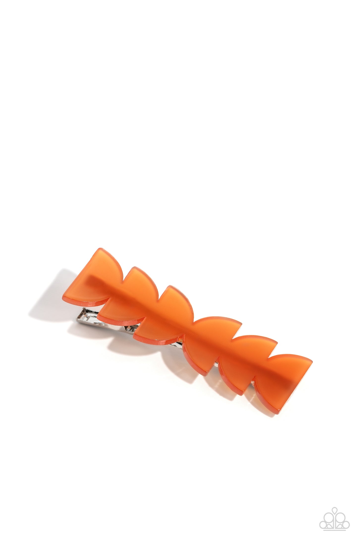 Paparazzi Accessories-Nothing Phases Me Orange Half Moon Hair Clip