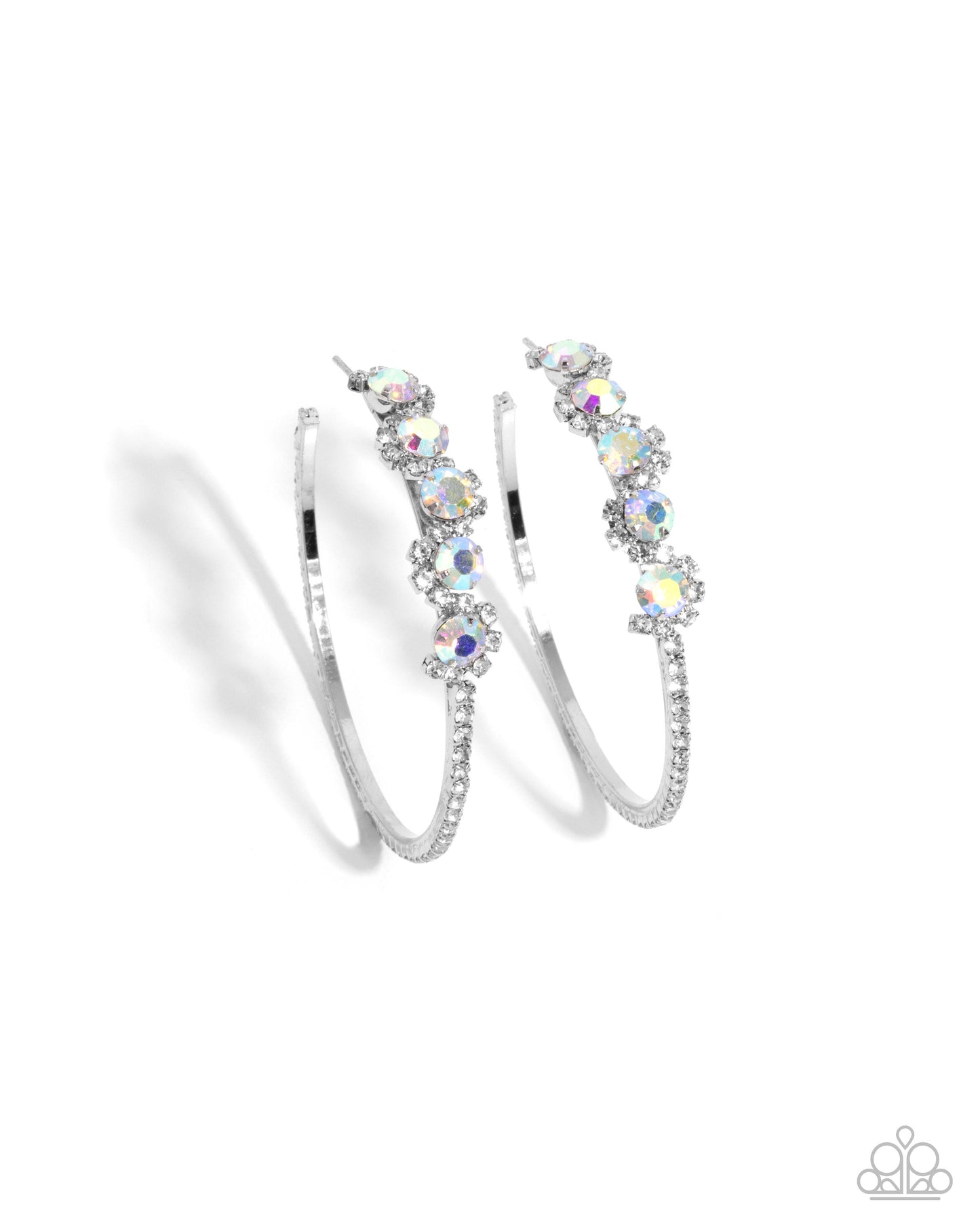 Paparazzi Accessories-Noticeable Difference Iridescent Hoop Earrings