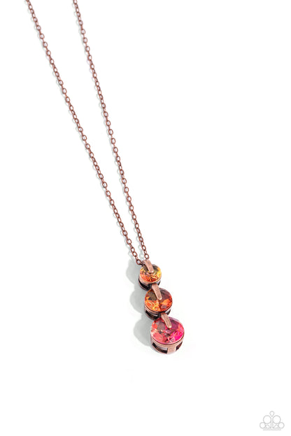 Paparazzi Accessories-Ombre' Obsession Copper UV Necklace Set