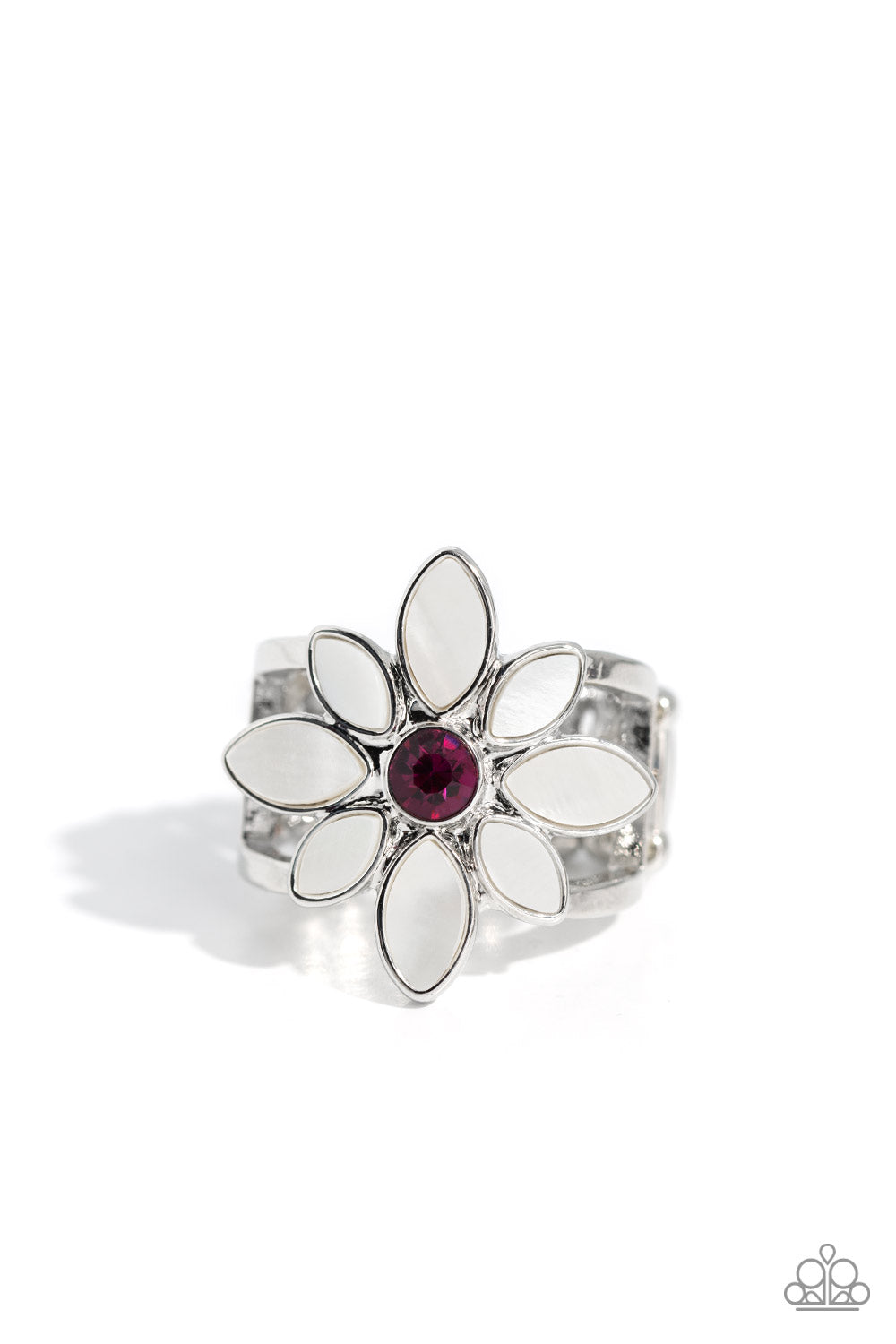 Paparazzi Accessories-PETAL to the MEADOW Pink Pearlescent Shell Ring