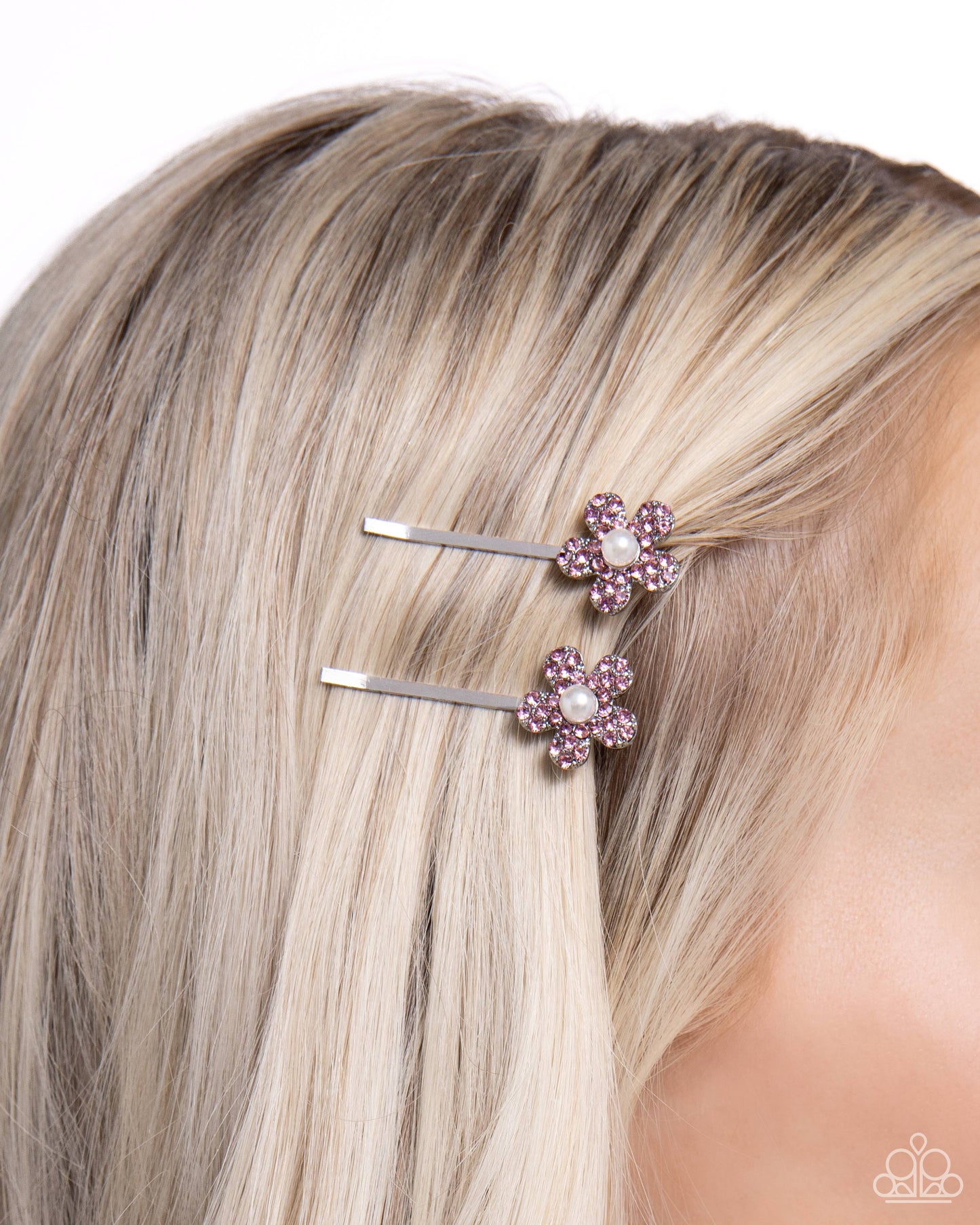 Paparazzi Accessories-Playfully Perennial Pink Dainty Hair Clip