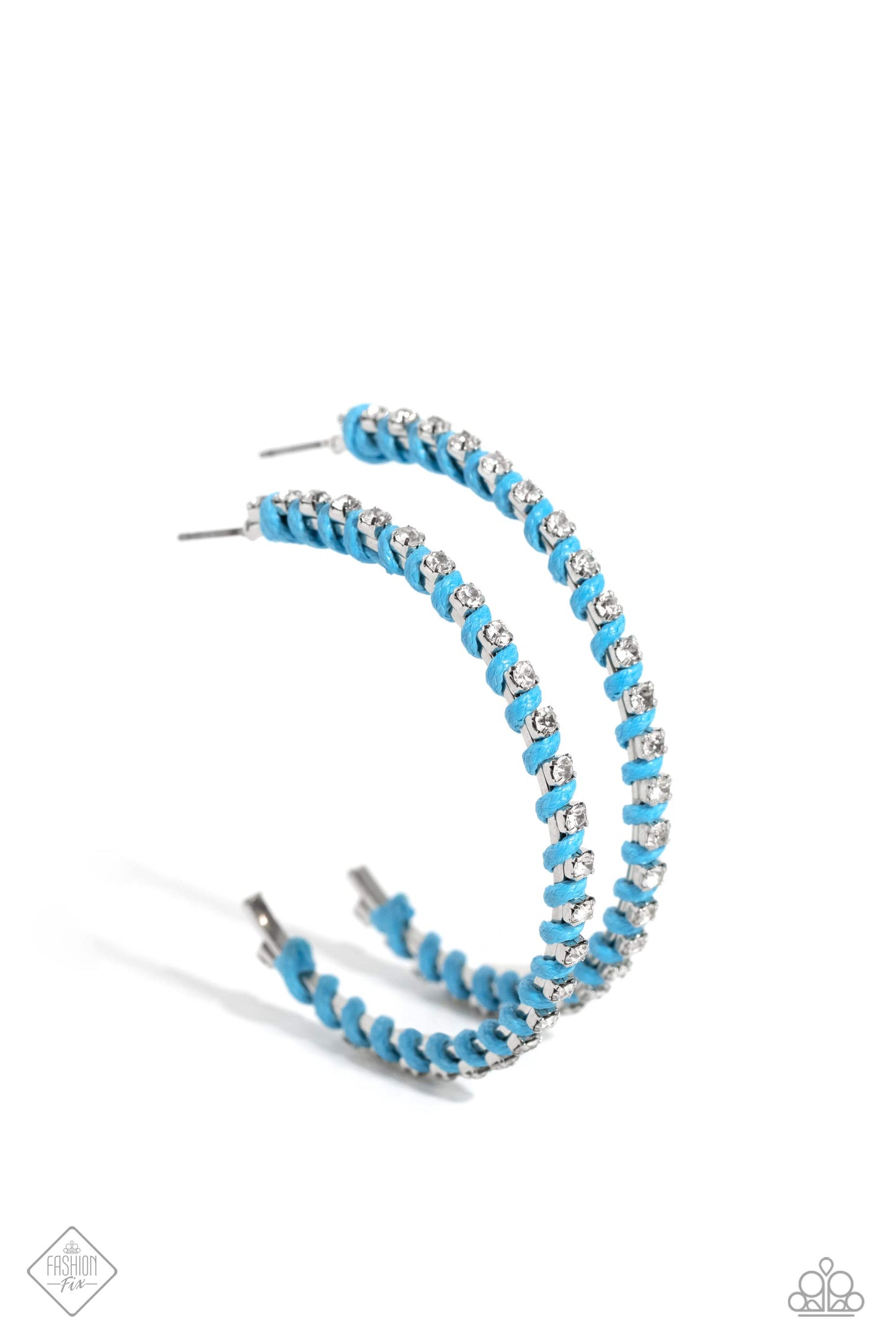 Paparazzi Accessories-Put A STRING On It Blue Sept. 2023 FF Earrings