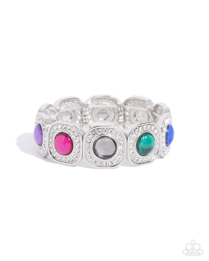Paparazzi Accessories-Reflective Relic Multicolored Round Bead Bracelet