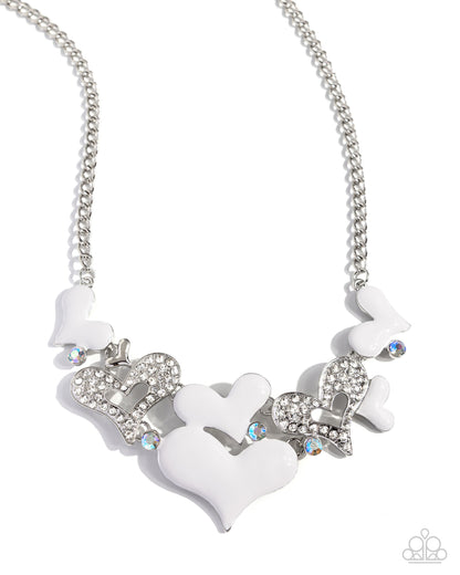 Paparazzi Accessories-Room In My Heart For More White Necklace Set