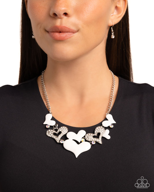 Paparazzi Accessories-Room In My Heart For More White Necklace Set