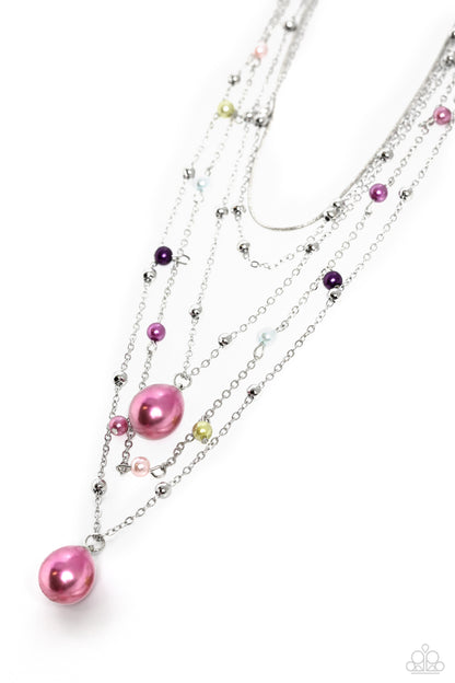 Paparazzi Accessories-SASS With Flying Colors Multi Pearly Necklace Set