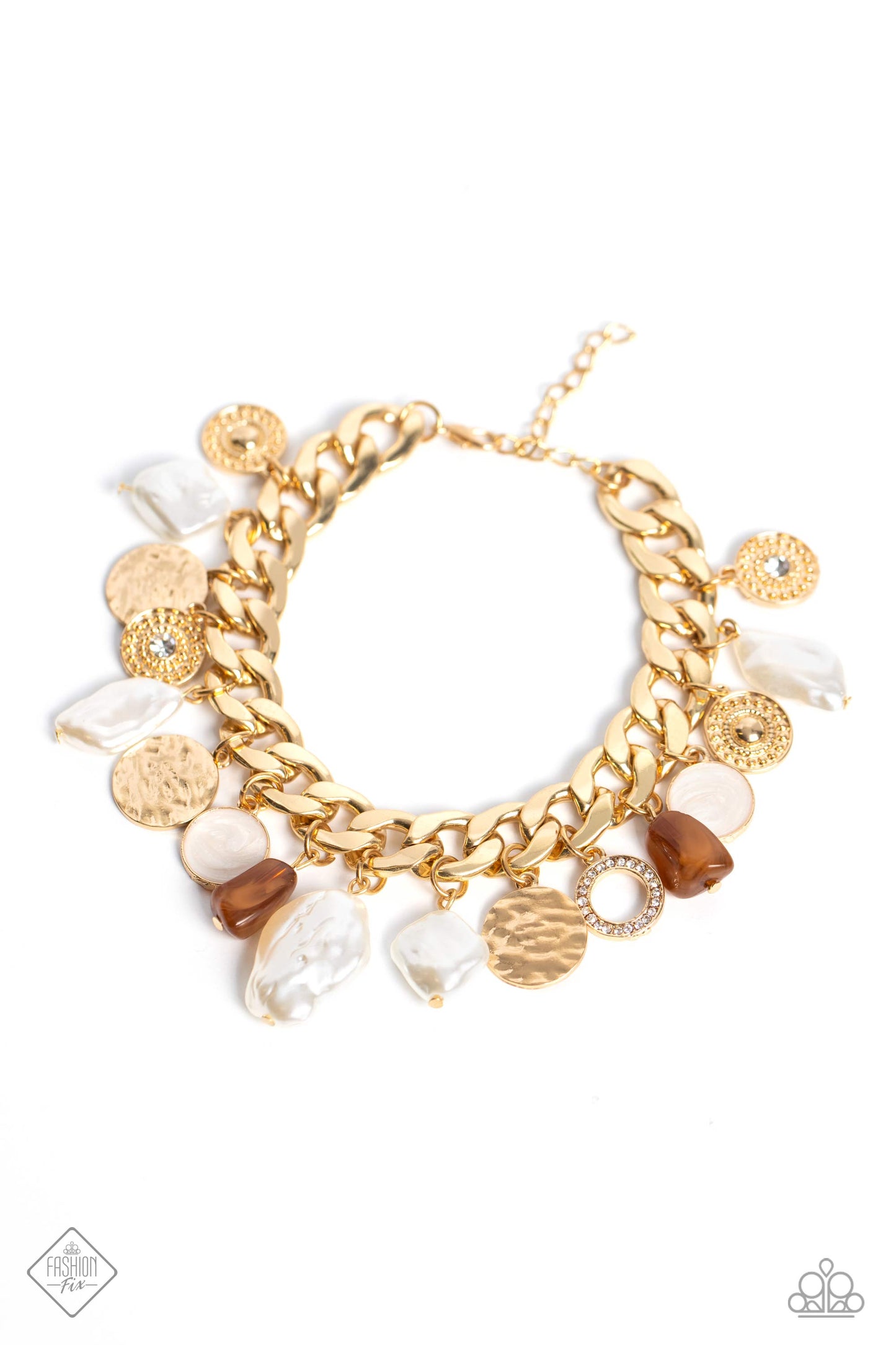 Paparazzi Accessories-SEA For Yourself Shimmery Gold 2023 FF Bracelet