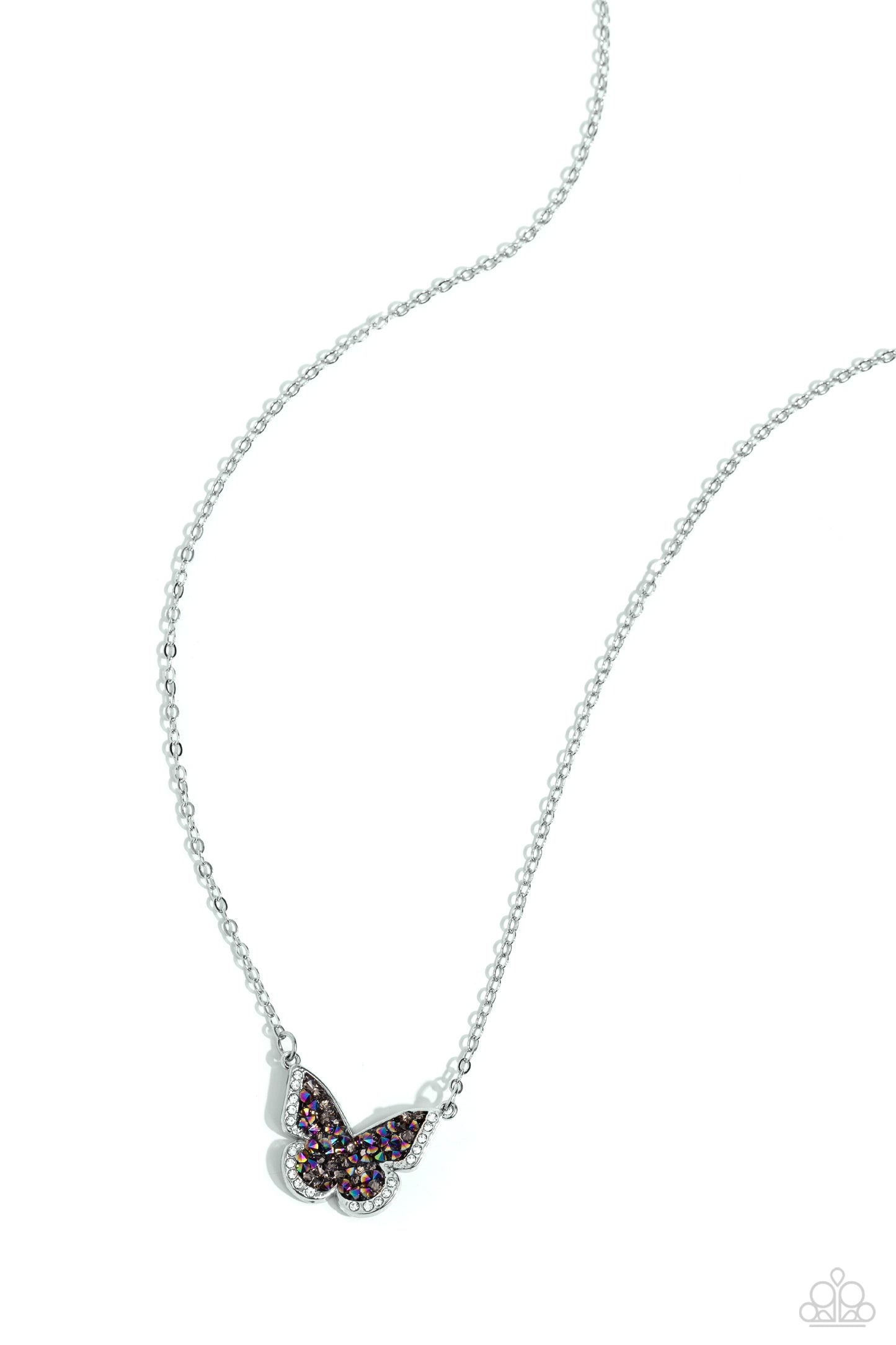 Paparazzi Accessories-Seize The Smolder Oil Spill Butterfly Necklace Set