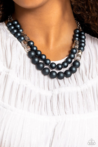 Paparazzi Accessories-Shopaholic Season Blue Bead Necklace Set