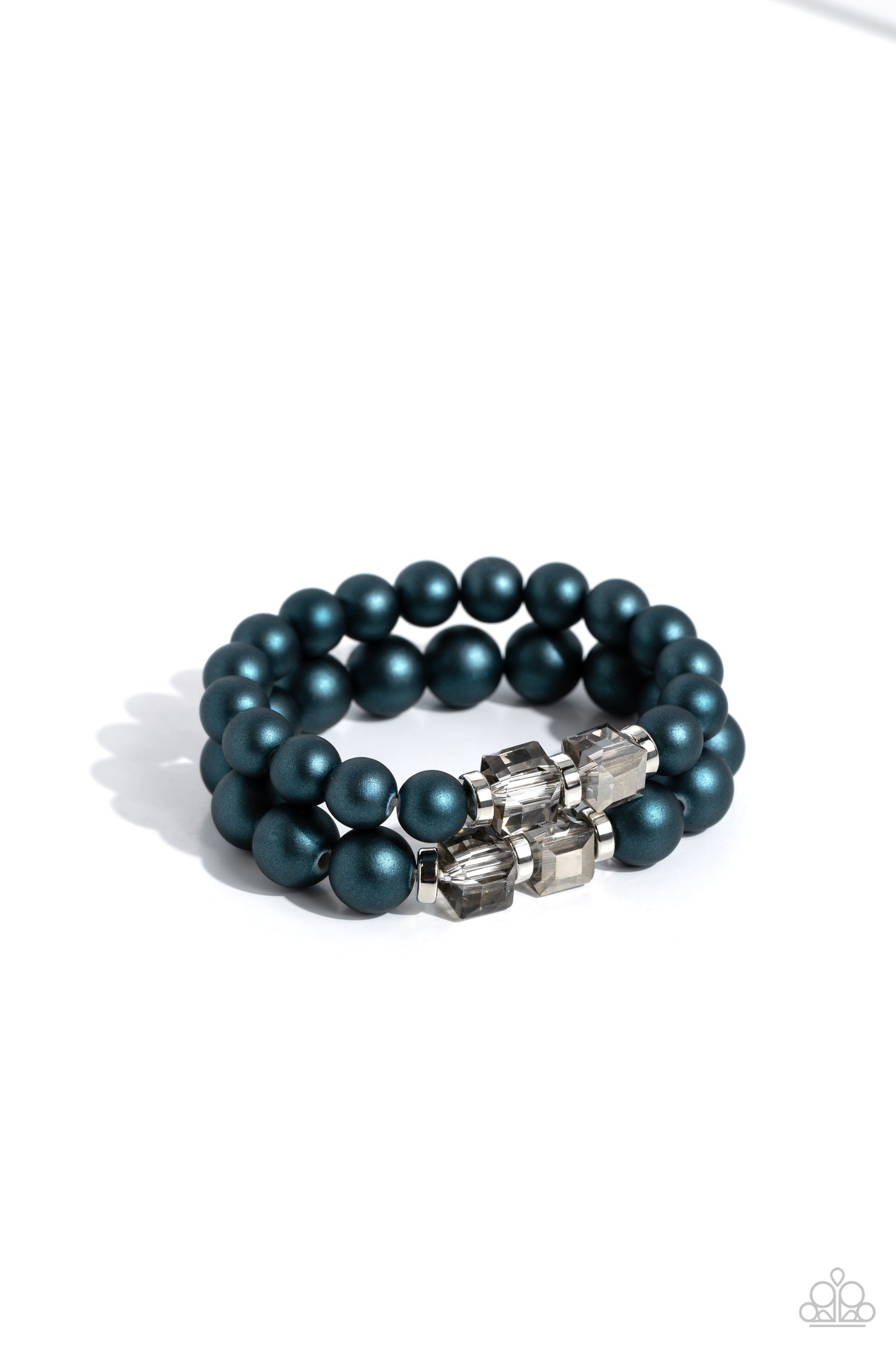 Paparazzi Accessories-Shopaholic Showdown Blue Shimmer Bead Bracelet