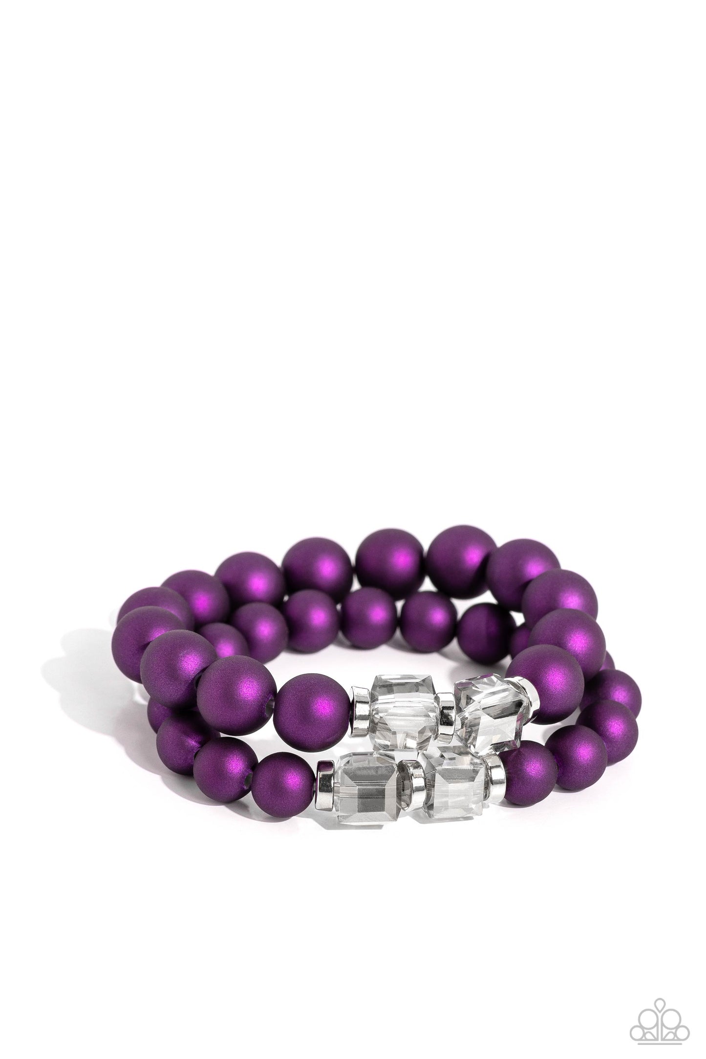 Paparazzi Accessories-Shopaholic Showdown Purple Bead Necklace Set