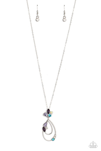 Paparazzi Accessories-Sleek Sophistication Purple Teardrop Necklace Set