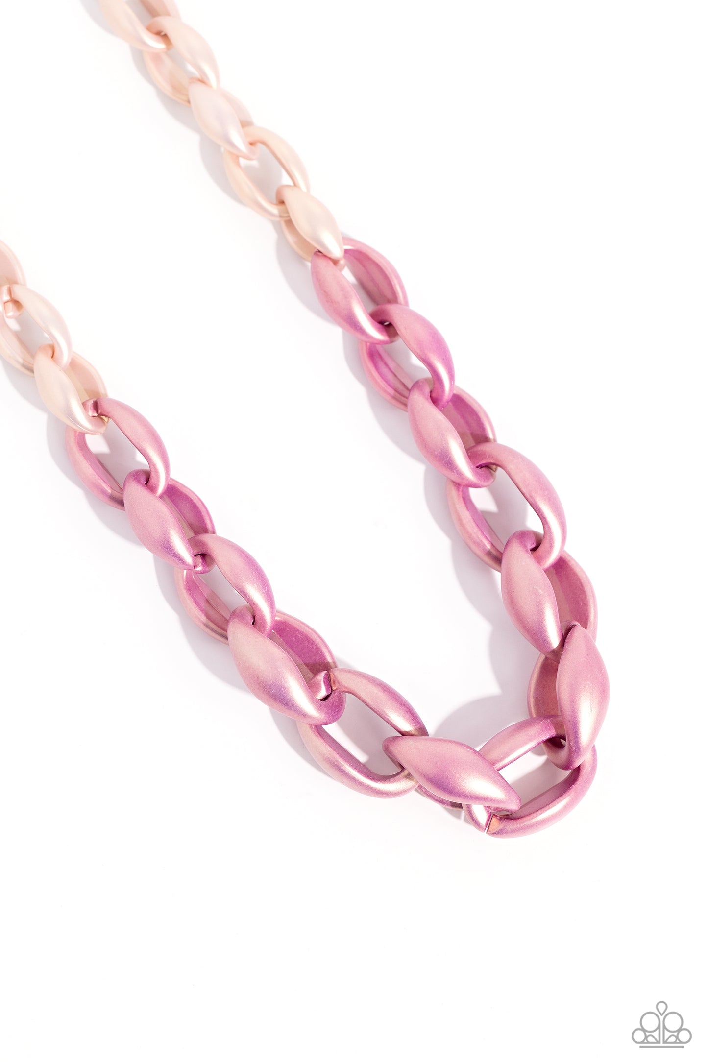 Paparazzi Accessories-Statement Season Pink Conclave Hoop Necklace Set