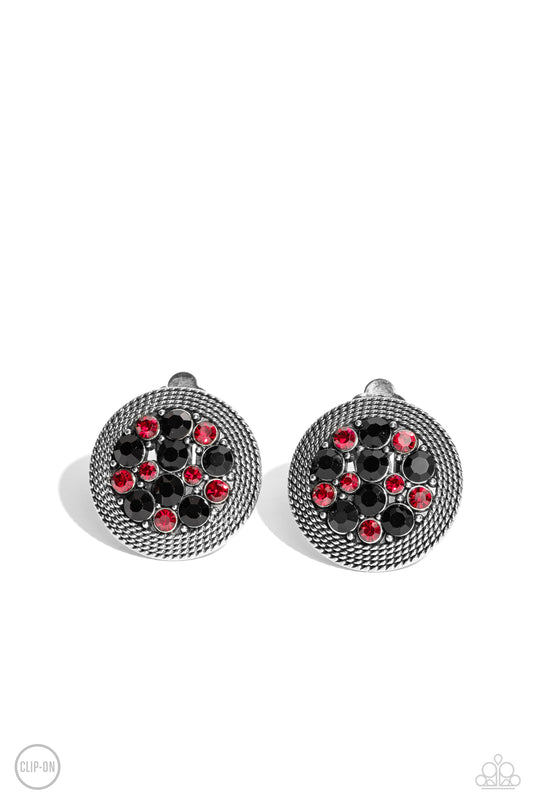 Paparazzi Accessories-Stellar Status Multi Glitzy Rhinestone Earrings