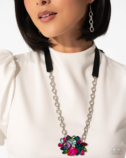 Paparazzi Accessories-Tantalizing Tapestry Multi Gems LOTP Necklace Set