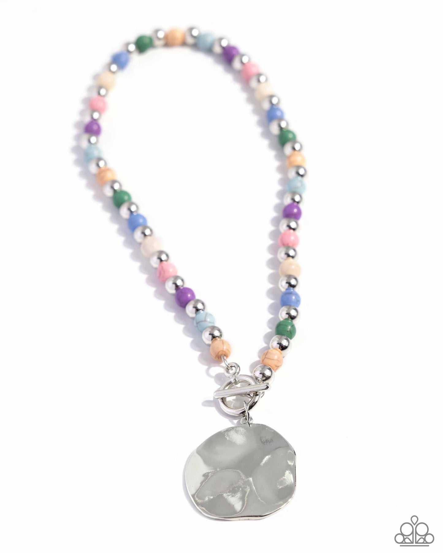 Paparazzi Accessories-Textured Trinket Multi Bead Toggle Necklace Set