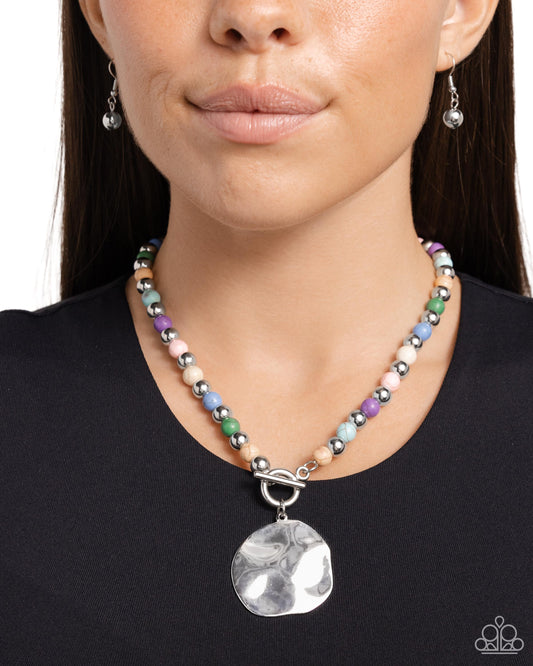 Paparazzi Accessories-Textured Trinket Multi Bead Toggle Necklace Set