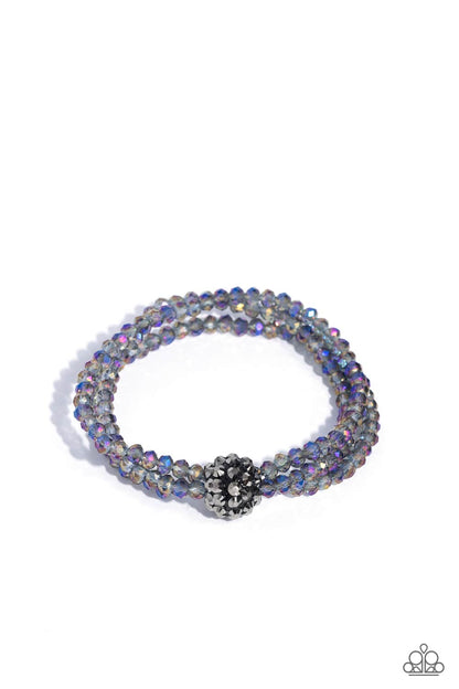 Paparazzi Accessories-Twisted Theme Multi Oil Spill Bead Bracelet