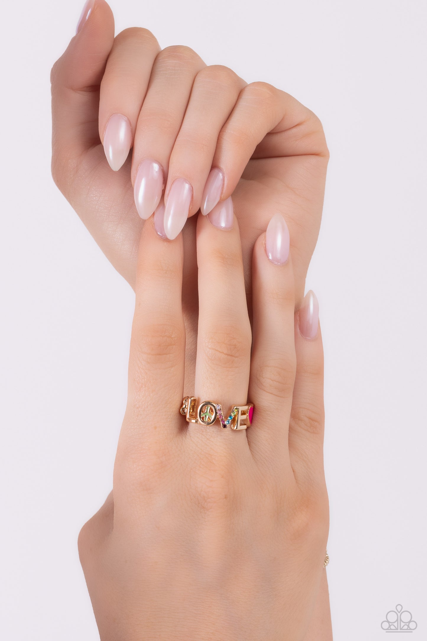 Paparazzi Accessories-Unlimited Love Gold Romantic LOVE Ring