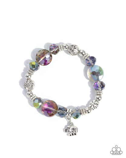 Paparazzi Accessories-Zoology Degree Green UV Shimmery Bead Bracelet