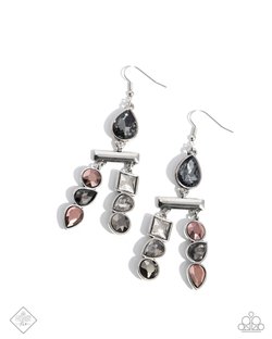 Paparazzi Accessories-Confident Curtsy Smoky Teardrop Copper Earrings