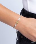 Paparazzi Accessories-Dainty Delivery Yellow Flower Stud Bracelet