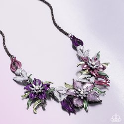 Paparazzi Accessories-Floral Protocol Purple Orchid LOTP Necklace Set