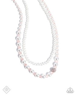 Paparazzi Accessories-Radiant Range Pink Crystal Bead Necklace Set