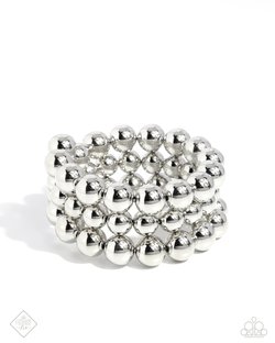 Paparazzi Accessories-Refreshing Raindrops Silver Bead FF Bracelet