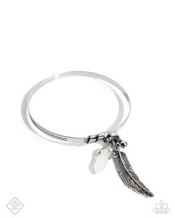 Paparazzi Accessories-Restful Reunion White Quartz Stone Bracelet