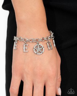 Paparazzi Accessories-Yeehaw Yell Silver Western LOTP Charm Bracelet