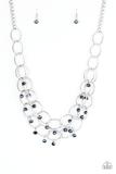 Paparazzi Accessories-Yacht Tour Crystal Blue Bead Necklace Set