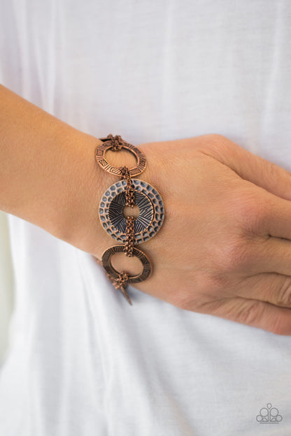 Paparazzi Accessories-Way Wild Copper Bracelet