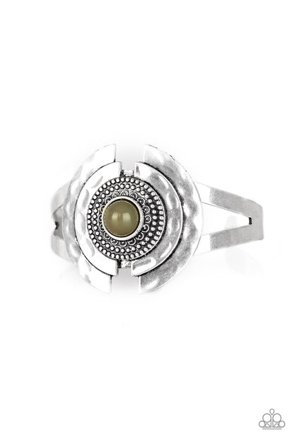 Paparazzi Accessories-Incredibly Indie Green Cuff Bracelet