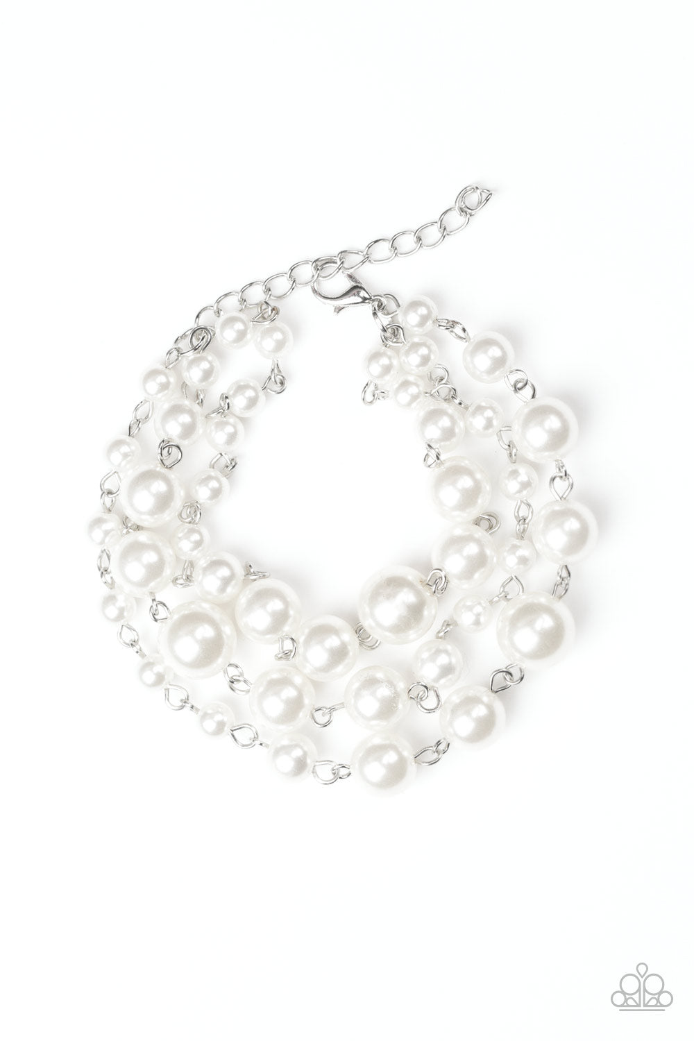 Paparazzi Accessories-Until The End of Timeless White Bracelet