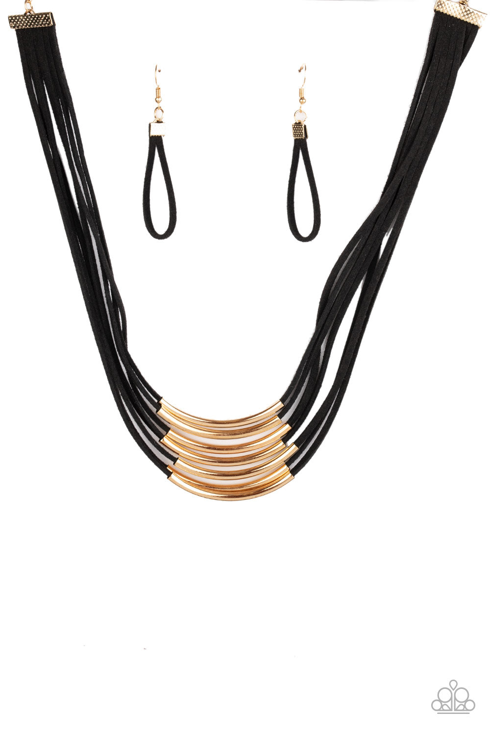 Paparazzi Accessories-Walk The WALKABOUT Gold Necklace Set