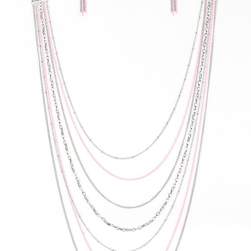 Paparazzi Accessories-Radical Rainbows Pink Necklace Set