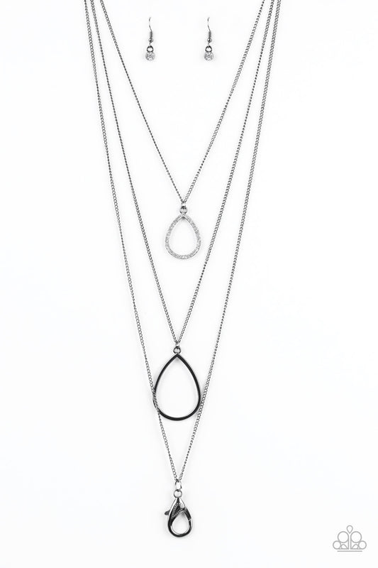 Paparazzi Accessories-Make The World Sparkle Black Necklace Set